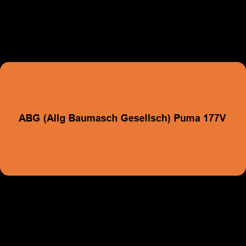 ABG (Allg Baumasch Gesellsch) Puma 177V